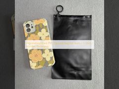 Personalised Black PVC Zip Lock Bag For Jeans / T-Shirt / Hoodies Packaging