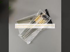 Custom Logo Plastic Zipper Bag Clear Frosted Dustproof Small For Cosmetic Brush